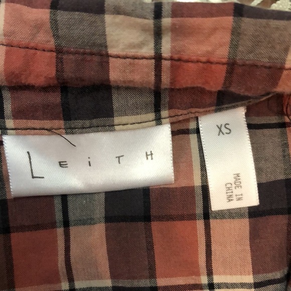 Anthropologie Leith Red Mauve Button Up Shirt Size XS - Picture 10 of 11